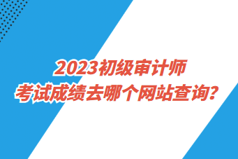 2023初级审计师考试成绩去哪个网站查询？