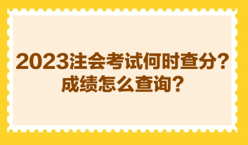 2023注会考试何时查分？成绩怎么查询？