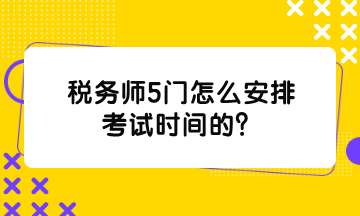 税务师5门怎么安排考试时间的？