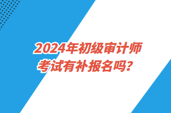 2024年初级审计师考试有补报名吗？