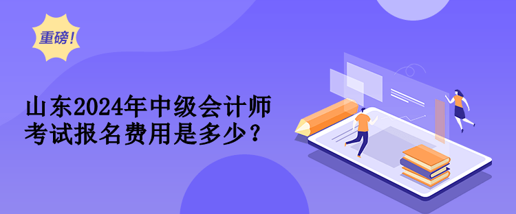 山东2024年中级会计师考试报名费用是多少？