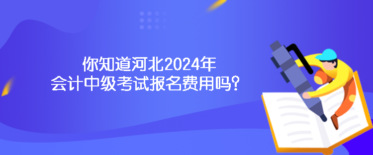 你知道河北2024年会计中级考试报名费用吗？