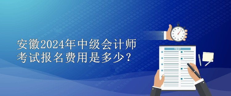 安徽2024年中级会计师考试报名费用是多少？