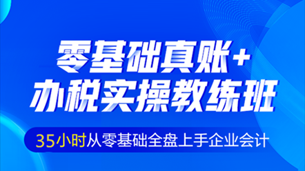 零基础真账+办税实操教练班