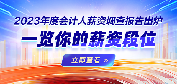 2023年度会计人薪资调查报告出炉