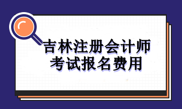 吉林注册会计师考试报名费用