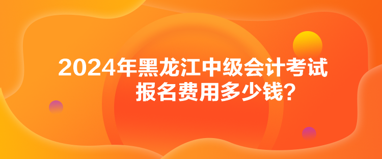 2024年黑龙江中级会计考试报名费用多少钱？