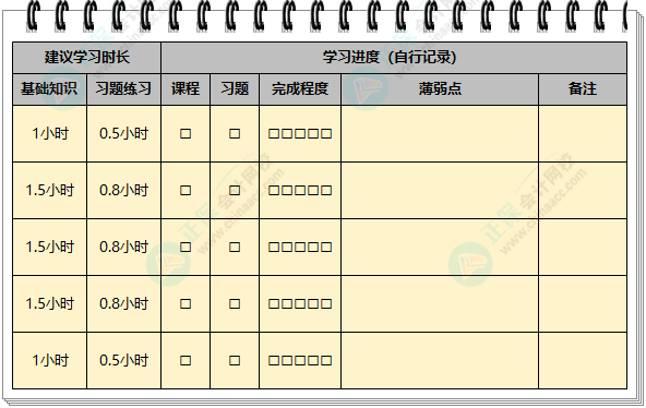 快来领~2024年初级会计学习计划打卡表新鲜出炉！拖延症很适用！