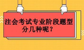 注会考试专业阶段题型分几种呢？