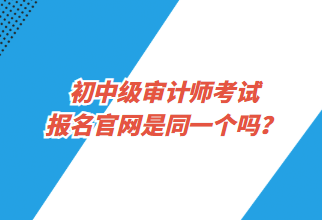 初中级审计师考试报名官网是同一个吗？