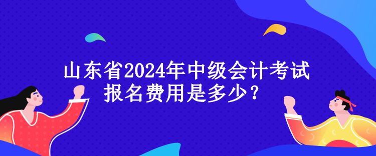 山东省2024年中级会计考试报名费用是多少？