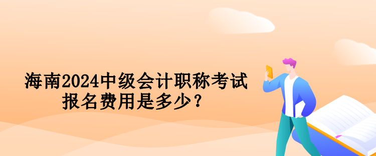 海南2024中级会计职称考试报名费用是多少？