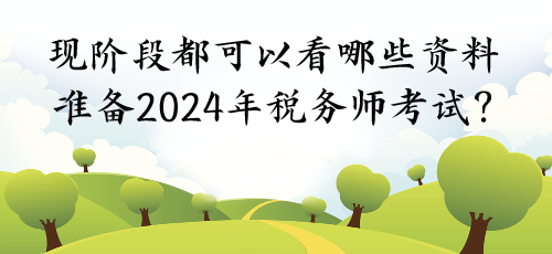 现阶段都可以看哪些资料准备2024年税务师考试？