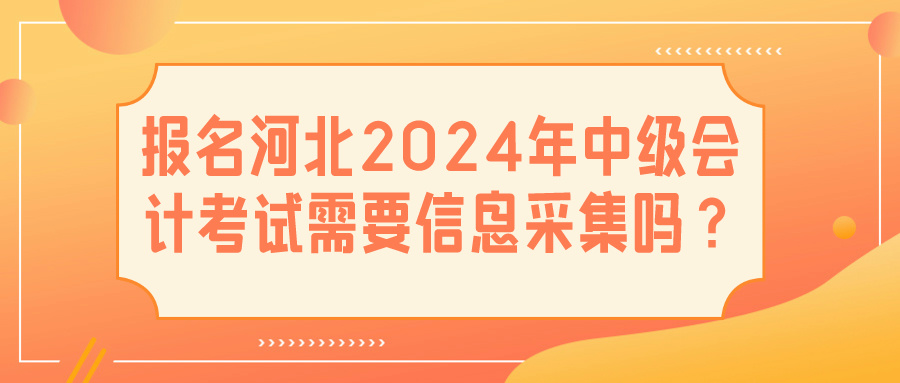 河北2024中级会计信息采集