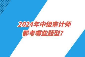 2024年中级审计师都考哪些题型？