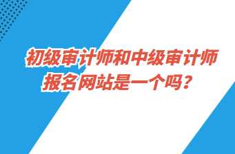 初级审计师和中级审计师报名网站是一个吗？