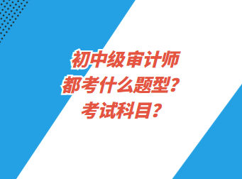 初中级审计师都考什么题型？考试科目？