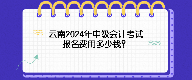 云南2024年中级会计考试报名费用多少钱？