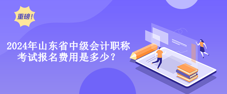 2024年山东省中级会计职称考试报名费用是多少？