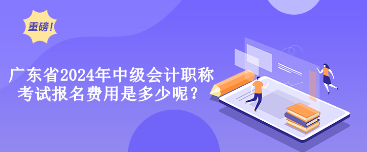 广东省2024年中级会计职称考试报名费用是多少呢？