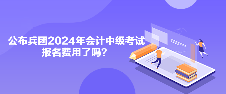 公布兵团2024年会计中级考试报名费用了吗？