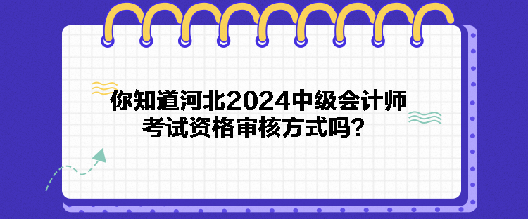 你知道河北2024中级会计师考试资格审核方式吗？