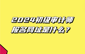 2024初级审计师报名网址是什么？