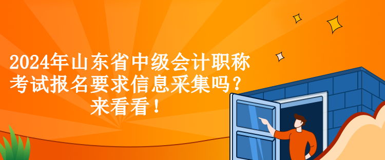 2024年山东省中级会计职称考试报名要求信息采集吗？来看看！