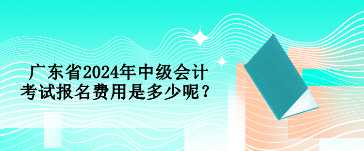 广东省2024年中级会计考试报名费用是多少呢？