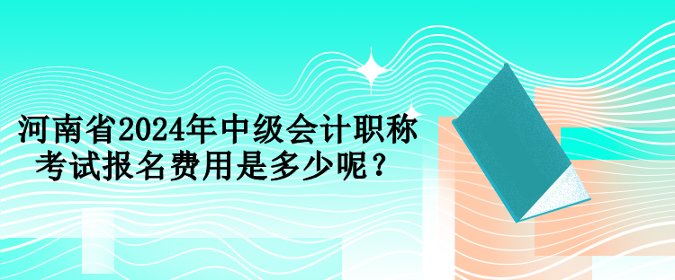 河南省2024年中级会计职称考试报名费用是多少呢？