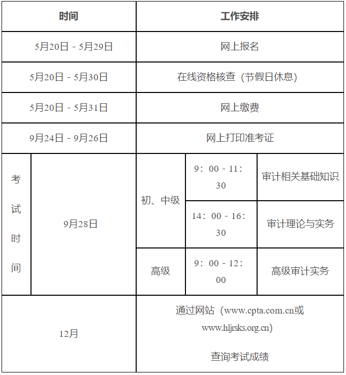 2024年度审计专业技术资格考试工作计划