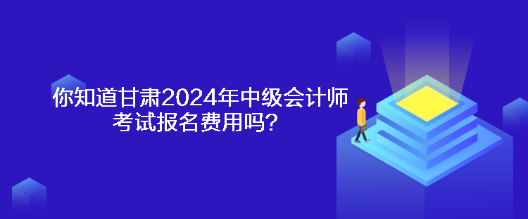 你知道甘肃2024年中级会计师考试报名费用吗？