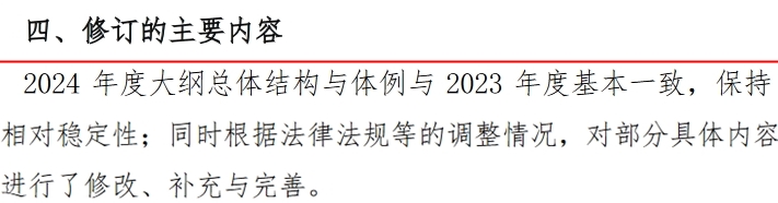 2024税务师财务与会计大纲变化