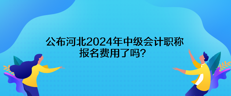 公布河北2024年中级会计职称报名费用了吗？