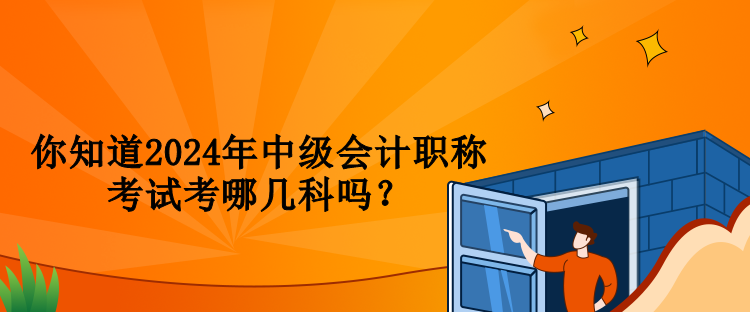 你知道2024年中级会计职称考试考哪几科吗？