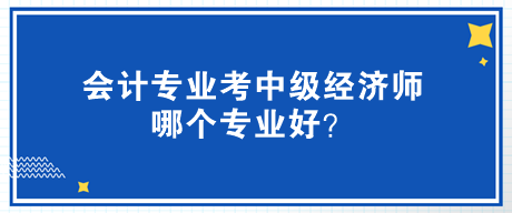 会计专业考中级经济师哪个专业好？