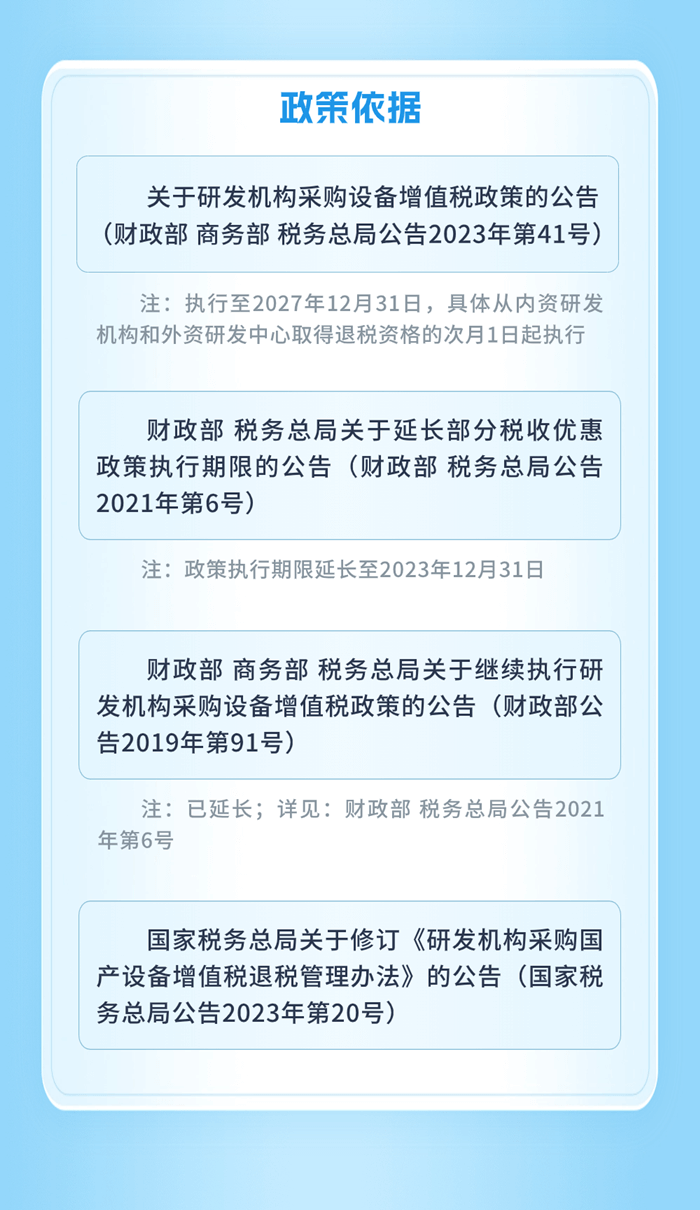 研发机构采购设备增值税政策