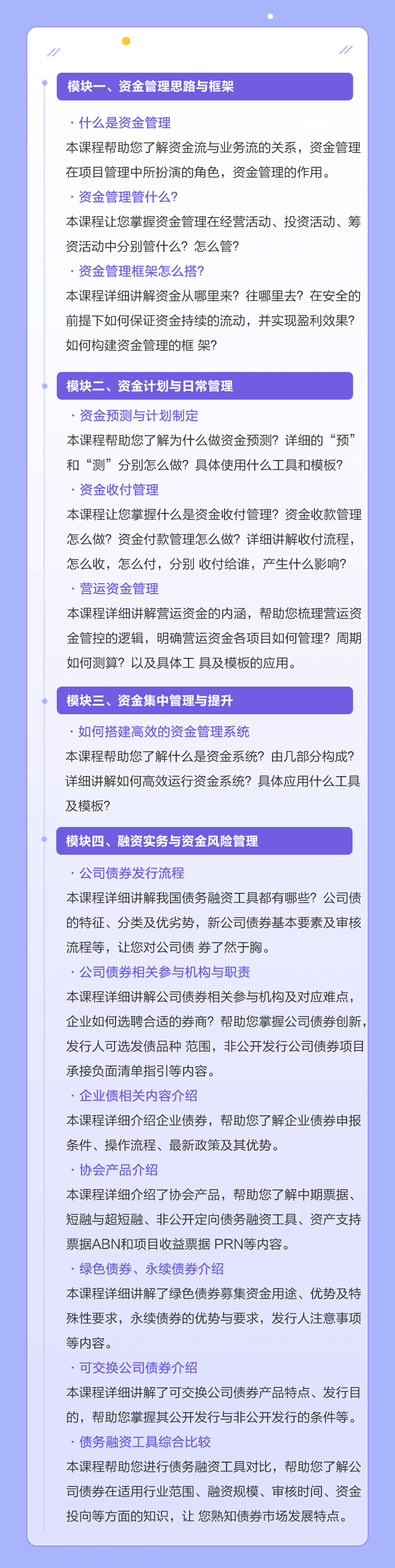 资金管理实操特训营