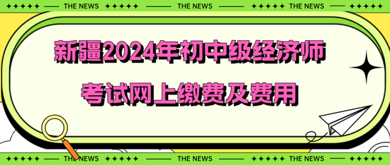 新疆2024年初中级经济师考试网上缴费及费用