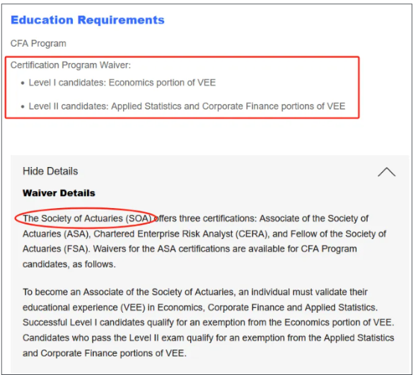 拿到CFA证书居然可以免考这些证书！