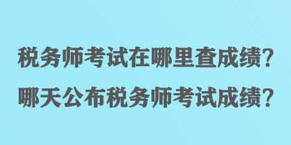 税务师考试在哪里查成绩？哪天公布税务师考试成绩？