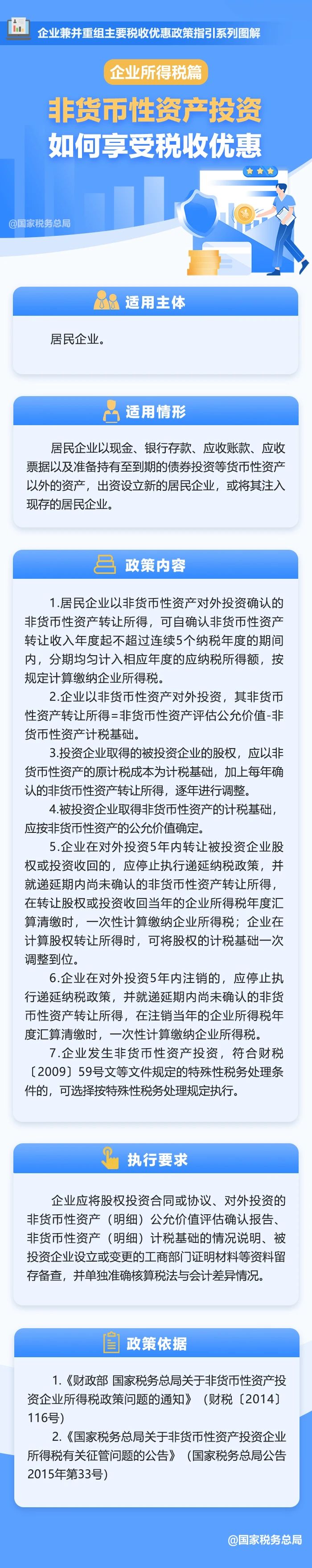 非货币性资产投资如何享受税收优惠？