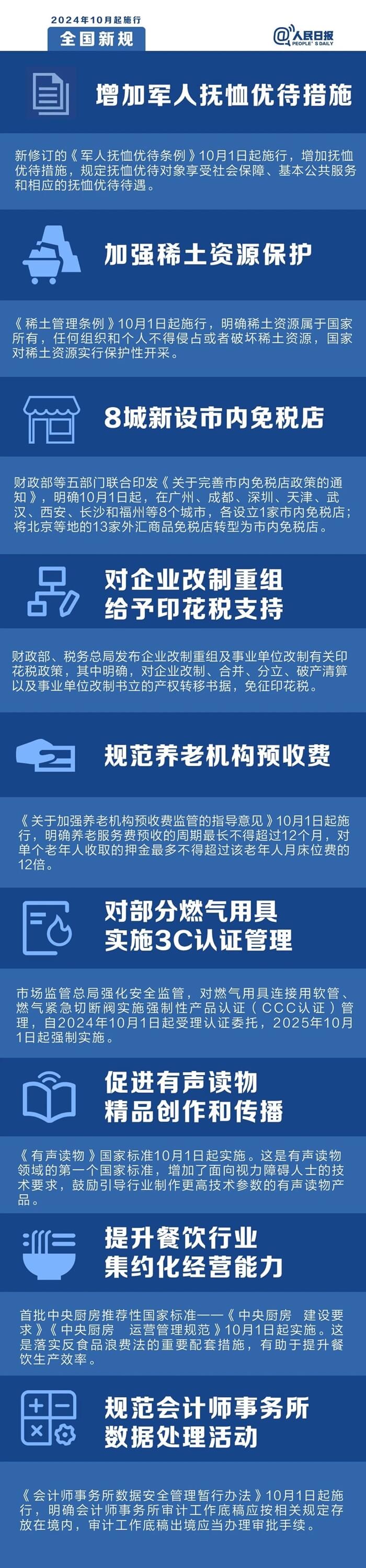 10月1日起，这些新规将影响你的生活